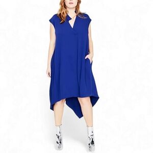 RACHEL Rachel Roy Blue Handkerchief-Hem Dress Size XL